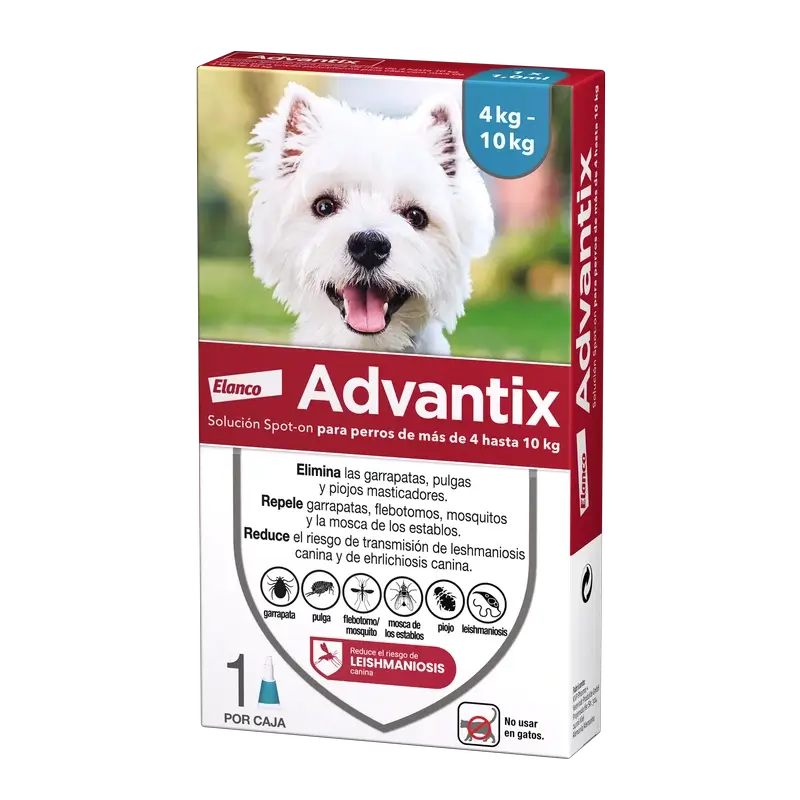 Advantix Pipeta Desparasitante Perros 4-10Kg, 1Ml