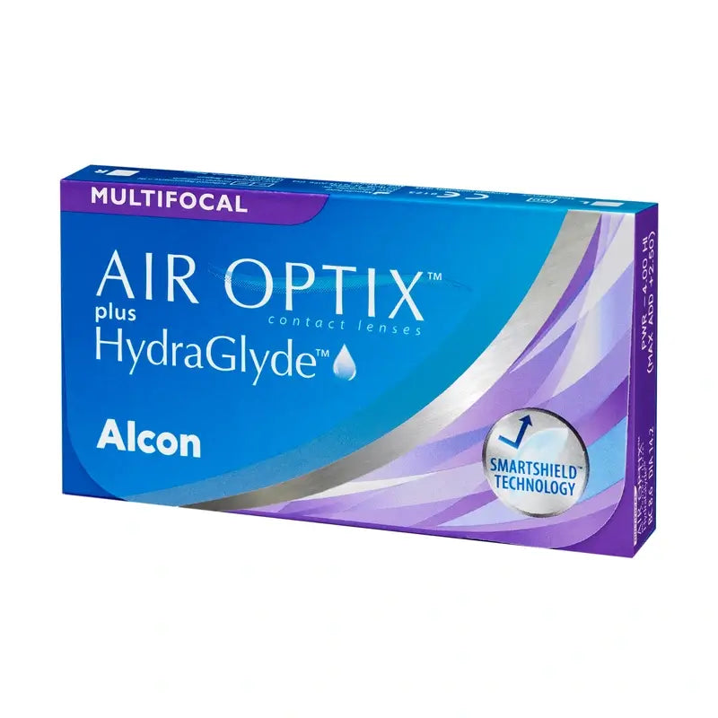 Air Optix Plus HydraGlyde Lentillas Multifocales Mensuales , 6 unidades - +1.00, 8.6, Alta, 14.2