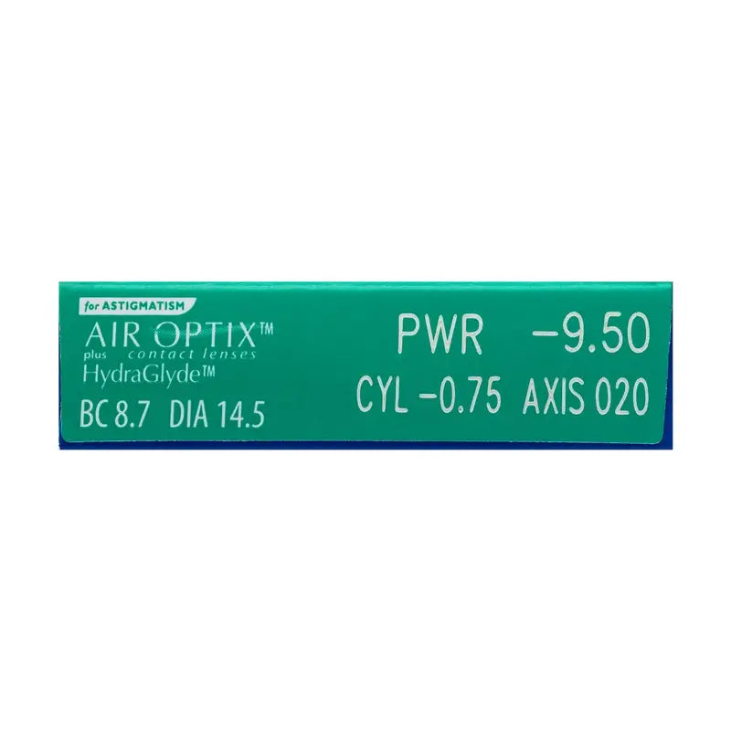 Air Optix Plus HydraGlyde Lentillas Tóricas Mensuales , 3 unidades - +0.75, -2.25, 60, 8.7, 14.50
