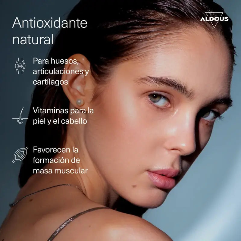 Aldous Bio Ácido Hialurónico Con Colágeno, Vitaminas Y Minerales, 120 caspsulas