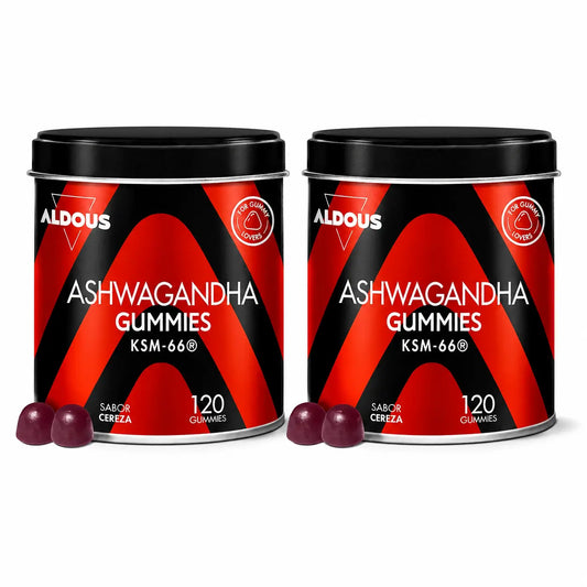 Aldous Bio Ashwagandha Ksm-66 , 120 Gominolas , pack 2