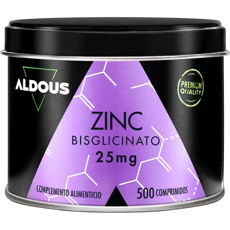 Aldous Bio Bisglicinato De Zinc 25 Mg , 500 comprimidos
