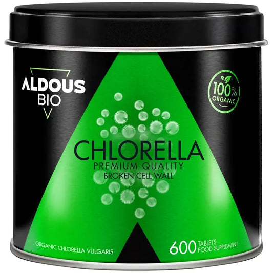 Aldous Bio Chlorella Ecológica Premium, 500 unidades