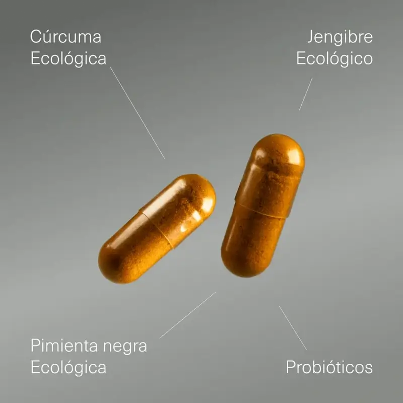 Aldous Bio Cúrcuma Con Jengibre Y Pimienta Negra Con Probióticos, 2X250 Cápsulas