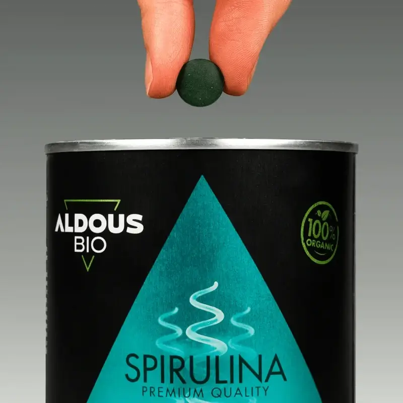 Aldous Bio Espirulina Ecológica Premium, 600 unidades