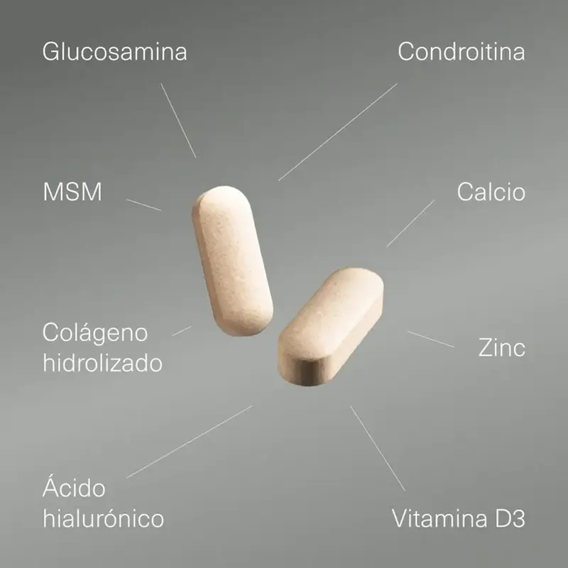 Aldous Bio Glucosamina, Condroitina, Msm, Colágeno, Ácido Hialurónico, Zinc, Calcio Y Vitamina D3 , 200 comprimidos