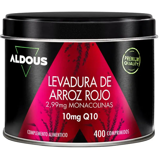 Aldous Bio Levadura De Arroz Rojo Con Coenzima Q10 Aldous , 400 comprimidos