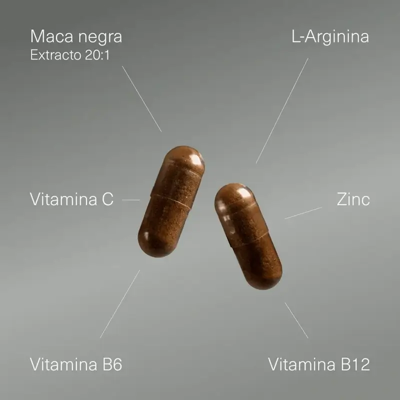 Aldous Bio Maca Negra Peruana Complex Arginina, Zinc, Vitamina C, B12 Y B6 , 200 capsulas