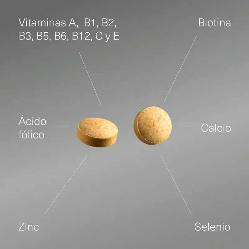 Aldous Bio Multivitaminas Vitamina C, D, E, A, Vitaminas B, Biotina, Acido Folico, Calcio, Zinc, Selenio , 500 comprimidos