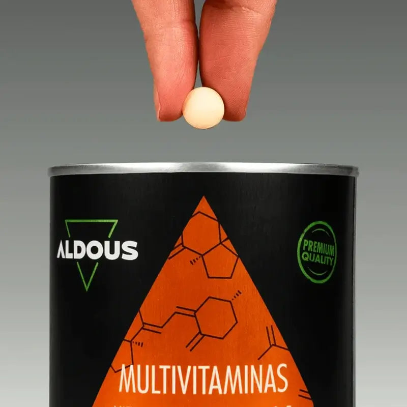 Aldous Bio Multivitaminas Vitamina C, D, E, A, Vitaminas B, Biotina, Acido Folico, Calcio, Zinc, Selenio , 500 comprimidos