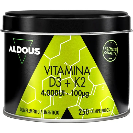 Aldous Bio Vitamina D3 + K2, 250 comprimidos