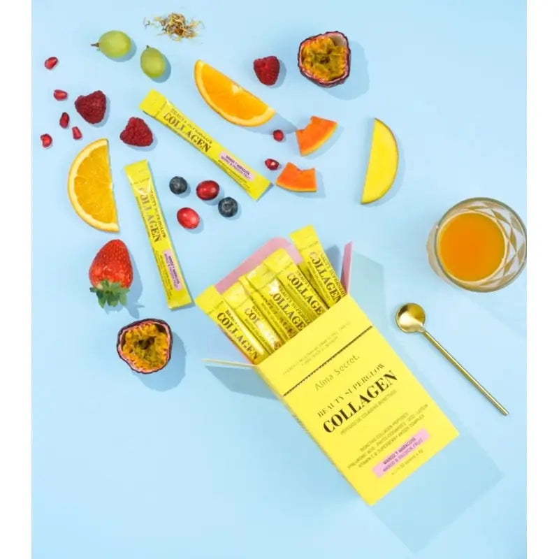 Alma Secret Beauty Superglow Collagen Sabor Mango Y Maracuyá , 30x4 gr