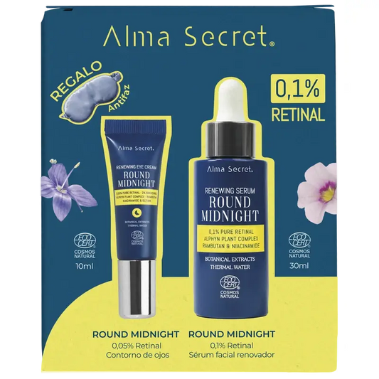 Alma Secret Pack Sérum Retinal 0,1% 30 Ml + Contorno Ojos Retinal 10 Ml + Antifaz