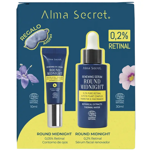 Alma Secret Pack Sérum Retinal 0,2%, 30 Ml + Contorno Ojos Retinal 10 Ml + Antifaz