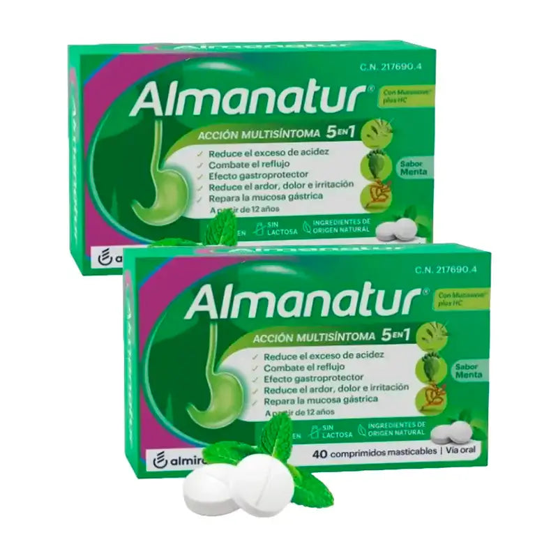 Almanatur Menta, Pack 2 x 40 Comprimidos