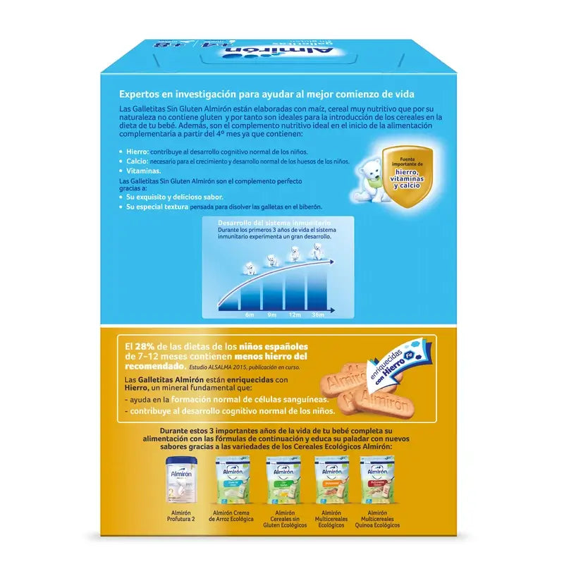 Almirón, Galletas para Bebé Sin Gluten, a partir de 4 Meses, 250g