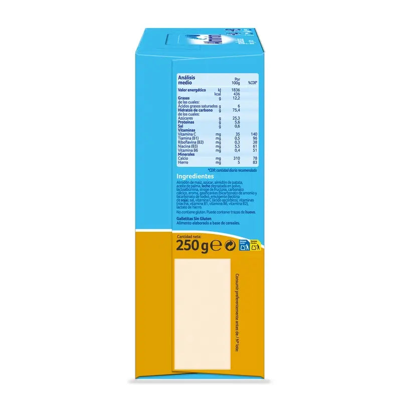 Almirón, Galletas para Bebé Sin Gluten, a partir de 4 Meses, 250g