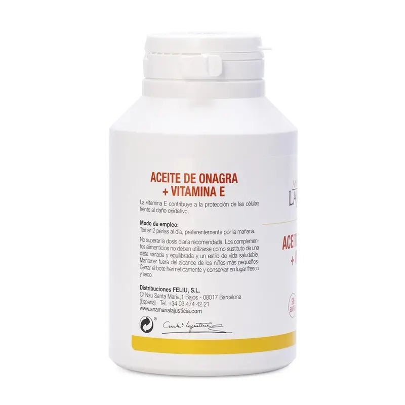 Ana Maria Lajusticia Aceite de Onagra + Vitamina E, 275 perlas