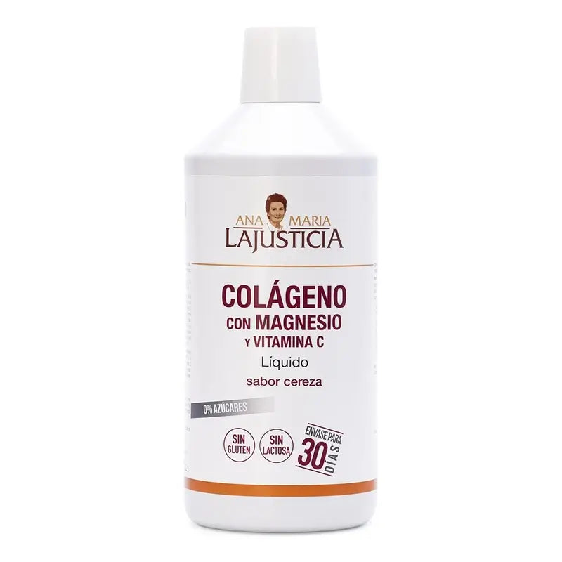 Ana Maria Lajusticia Colágeno con Magnesio + Vitamina C sabor cereza, 1 L