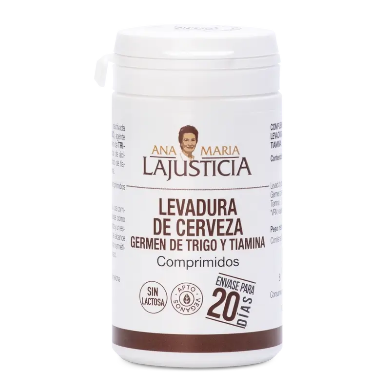 Ana Maria Lajusticia Levadura de Cerveza + Germen de Trigo + Tiamina (B1), 80 comprimidos