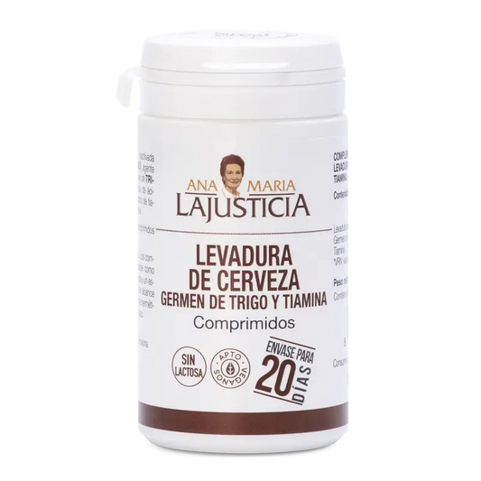 Ana Maria Lajusticia Levadura de Cerveza + Germen de Trigo + Tiamina (B1), 80 comprimidos