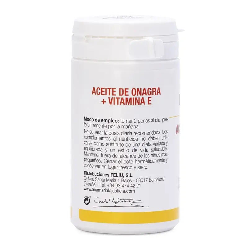 Ana Maria Lajusticia Aceite de Onagra + Vitamina E, 80 perlas