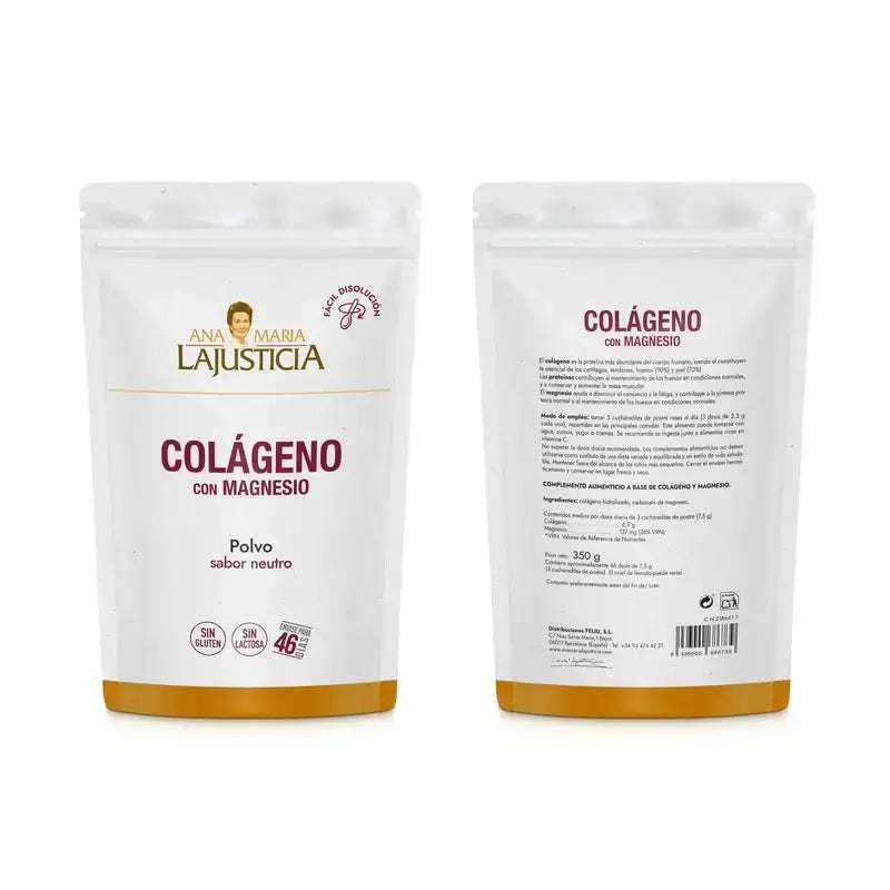 Ana Maria Lajusticia Colágeno Con Magnesio Doypack , 2x350 gr