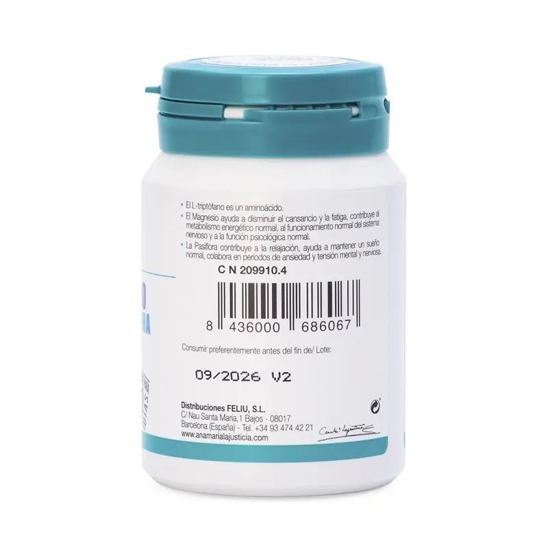 Ana Maria Lajusticia Triptofano con GABA + Plasifora y Magnesio, 60 comprimidos