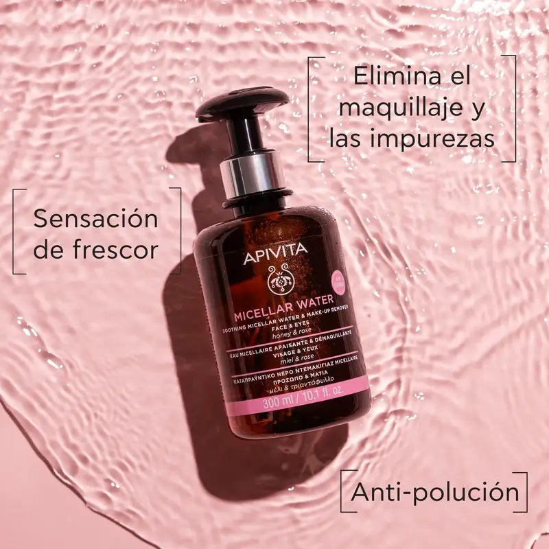 Apivita Agua Micelar Calmante & Desmaquillante, 300 ml