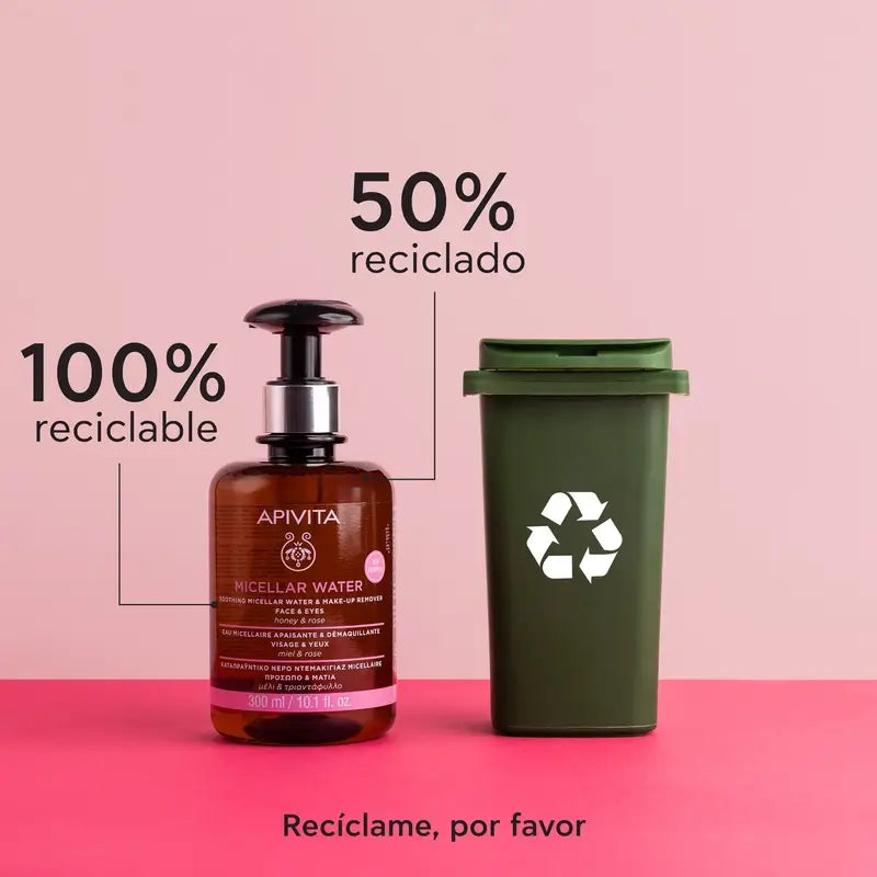 Apivita Agua Micelar Calmante & Desmaquillante, 300 ml