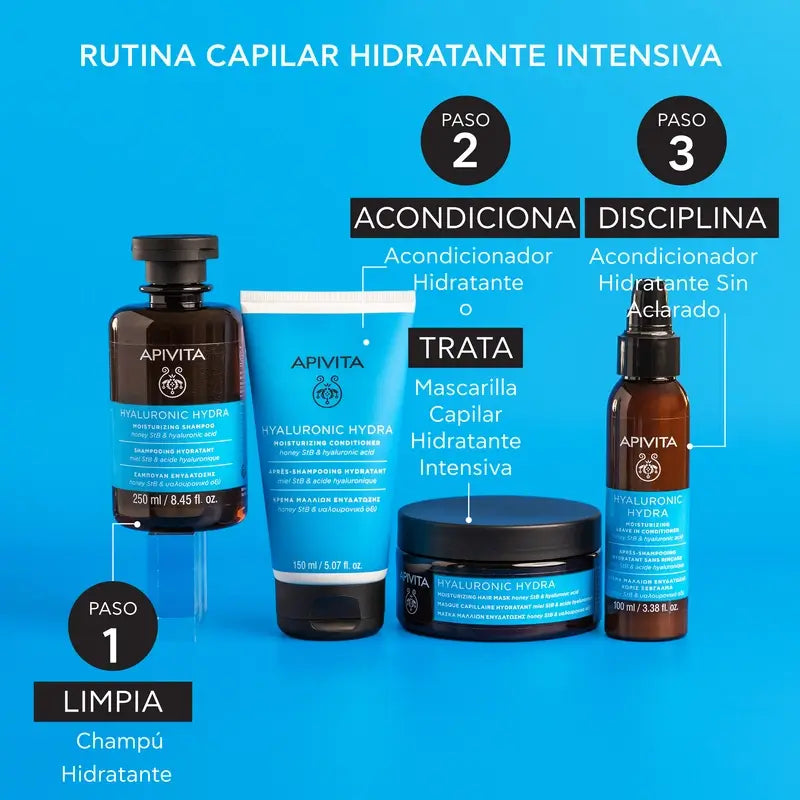 Apivita Apivita Hyaluronic Hydra Champú Hidratante, 250 Ml