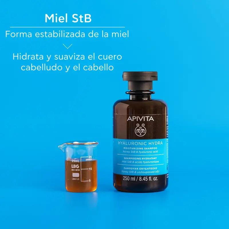 Apivita Apivita Hyaluronic Hydra Champú Hidratante, 250 Ml
