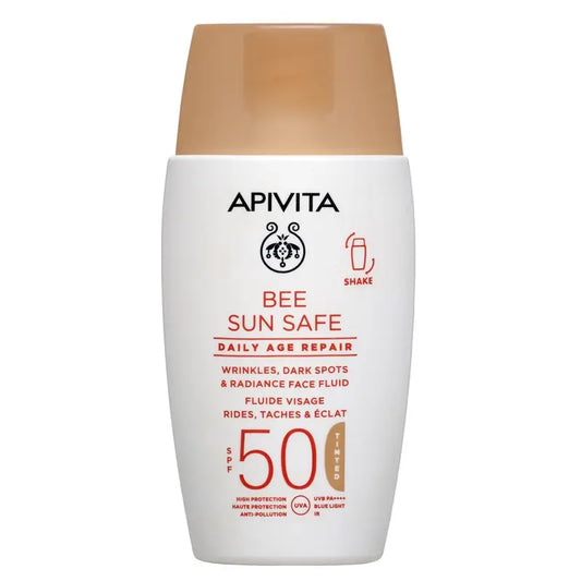 Apivita Apivita Reparación Antiedad Diaria Con Color Spf50, 50 ml