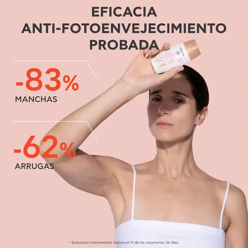 Apivita Apivita Reparación Antiedad Diaria Con Color Spf50, 50 ml