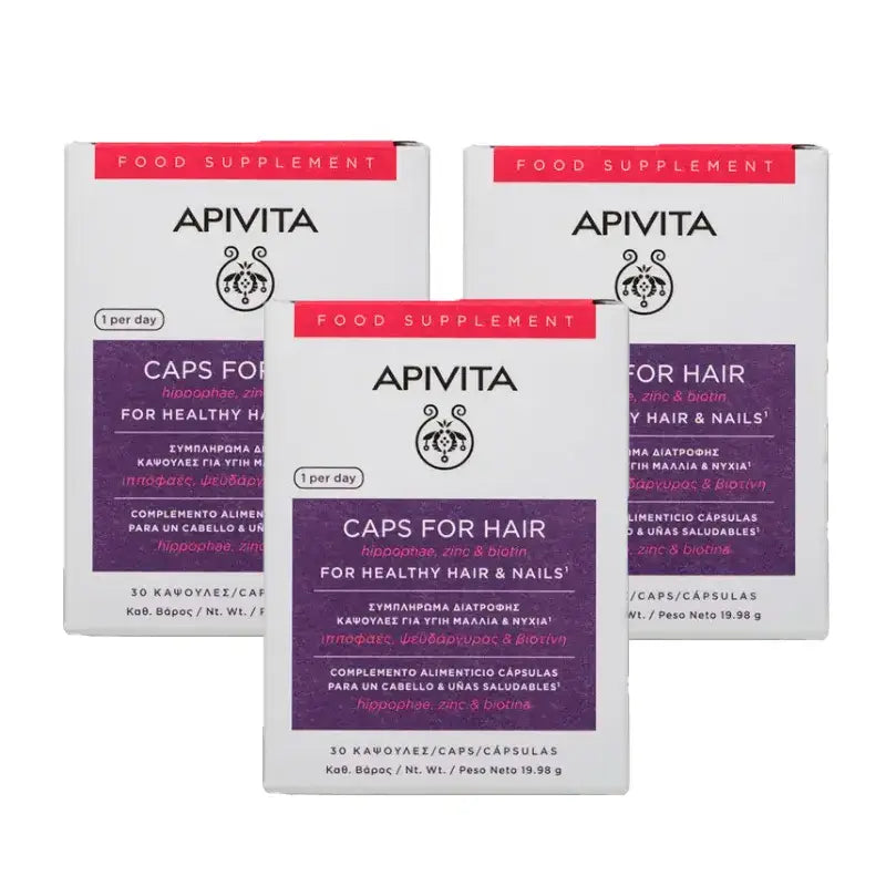 APIVITA cápsulas Anticaida, Pack 3 x 30 unidades