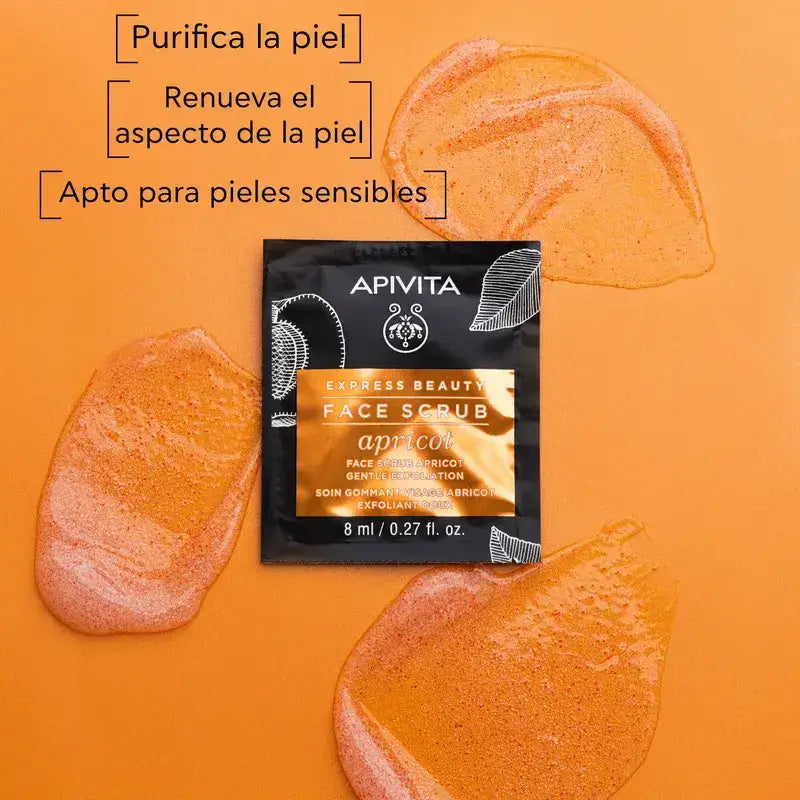 Apivita Express Beauty Exfoliante Albaricoque, 2x8 ml