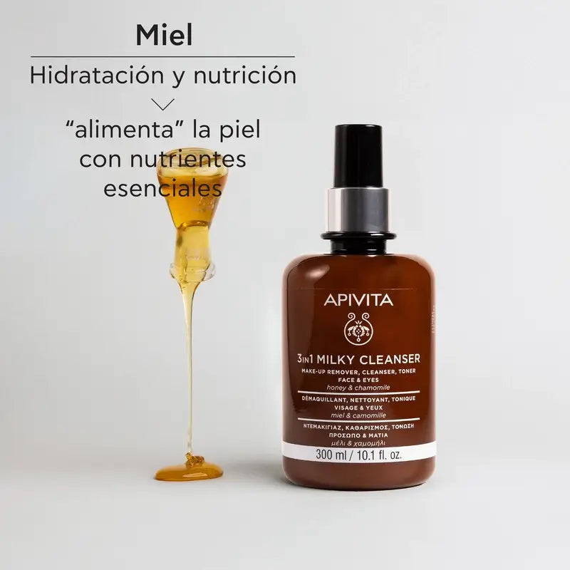 Apivita Leche Limpiadora 3 En 1, 300 ml