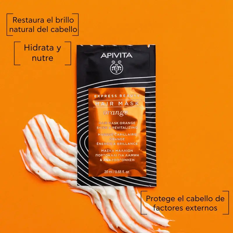 APIVITA Mascarilla Capilar Brillo Y Vitalidad Con Naranja Y Miel