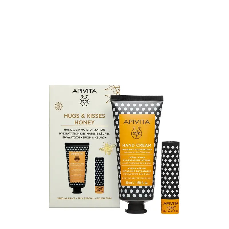 Apivita Promo Crema De Manos Con Miel, 50Ml + Cuidado Labial Con Miel 4,4Gr