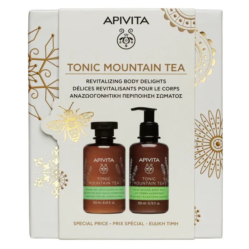 Apivita Promo Gel De Ducha Tonic Mountain Tea, 250Ml + Leche Corporal 200Ml