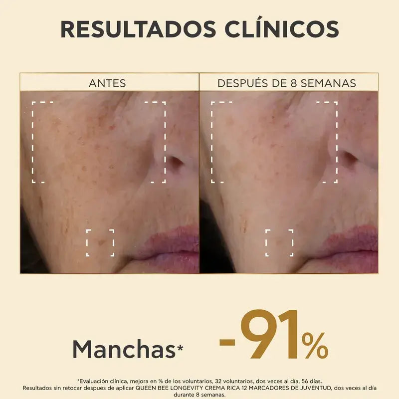 Apivita Queen Bee Longevity Crema Rica 12 Marcadores De Juventud, 50 ml