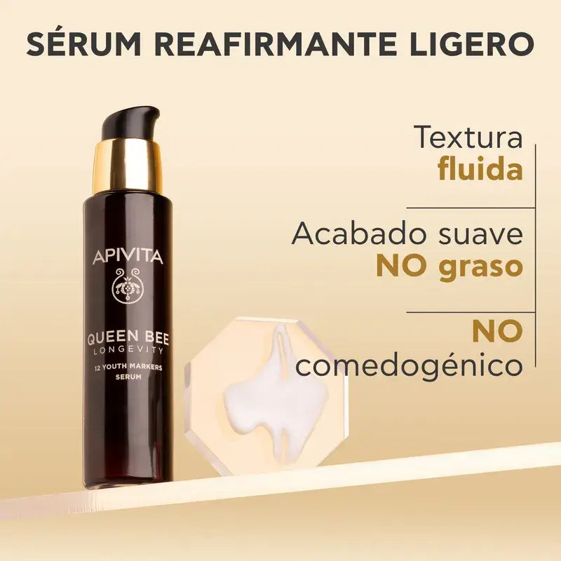 Apivita Queen Bee Longevity Sérum 12 Marcadores De Juventud, 30 ml