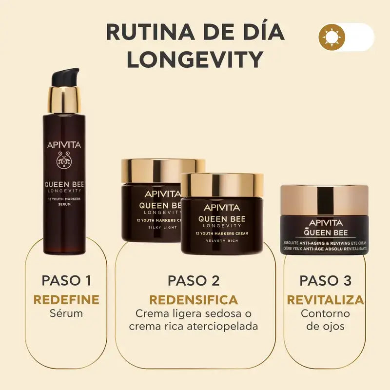 Apivita Queen Bee Longevity Sérum 12 Marcadores De Juventud, 30 ml