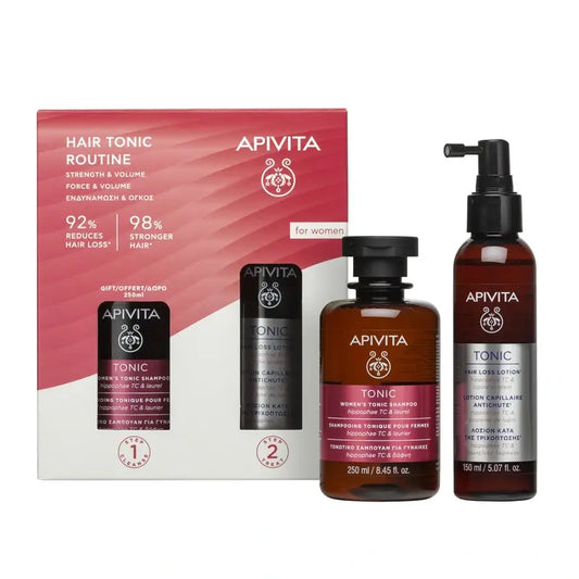 Apivita Tonic Promo Women'S Hair Routine Loción Anticaída, 150 Ml + Regalo Champú Tonic 250Ml