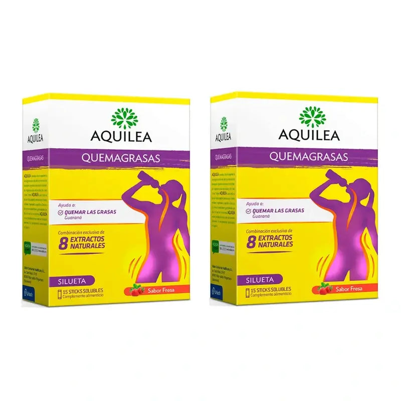 Aquilea Quemagrasas, 2X15 Sticks Fresa