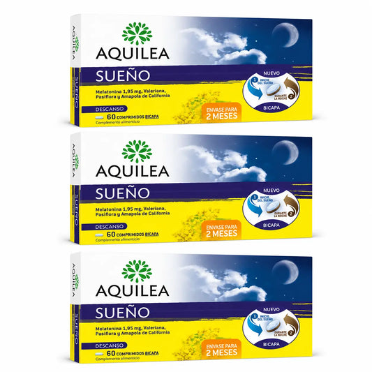 Aquilea Sueño, 60 Comprimidos Bicapa , pack 3