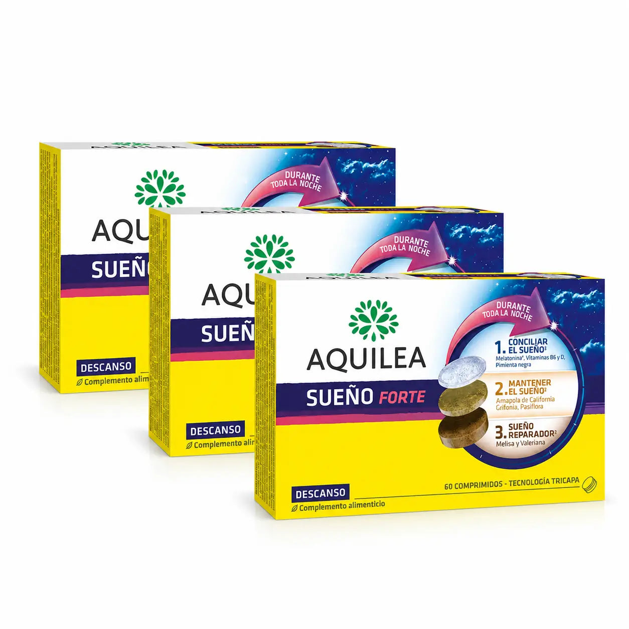 Aquilea Sueño Forte, 60 Comprimidos , pack 3