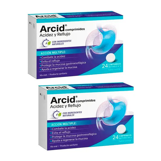 Arcid Acidez Y Reflujo, Pack 2 x 24 comprimidos
