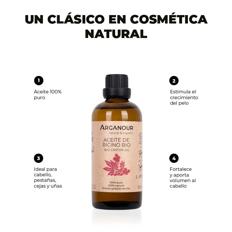 Arganour Aceite Vegetal Aceite De Ricino, 100 Ml