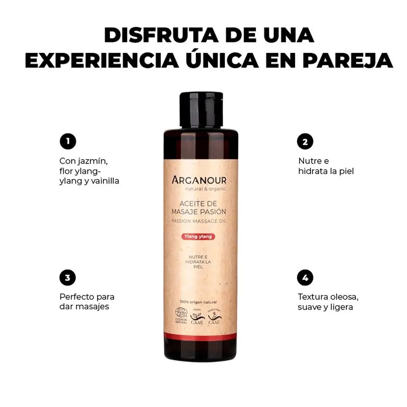 Arganour Corporal Aceite Masaje Pasión, 200 Ml